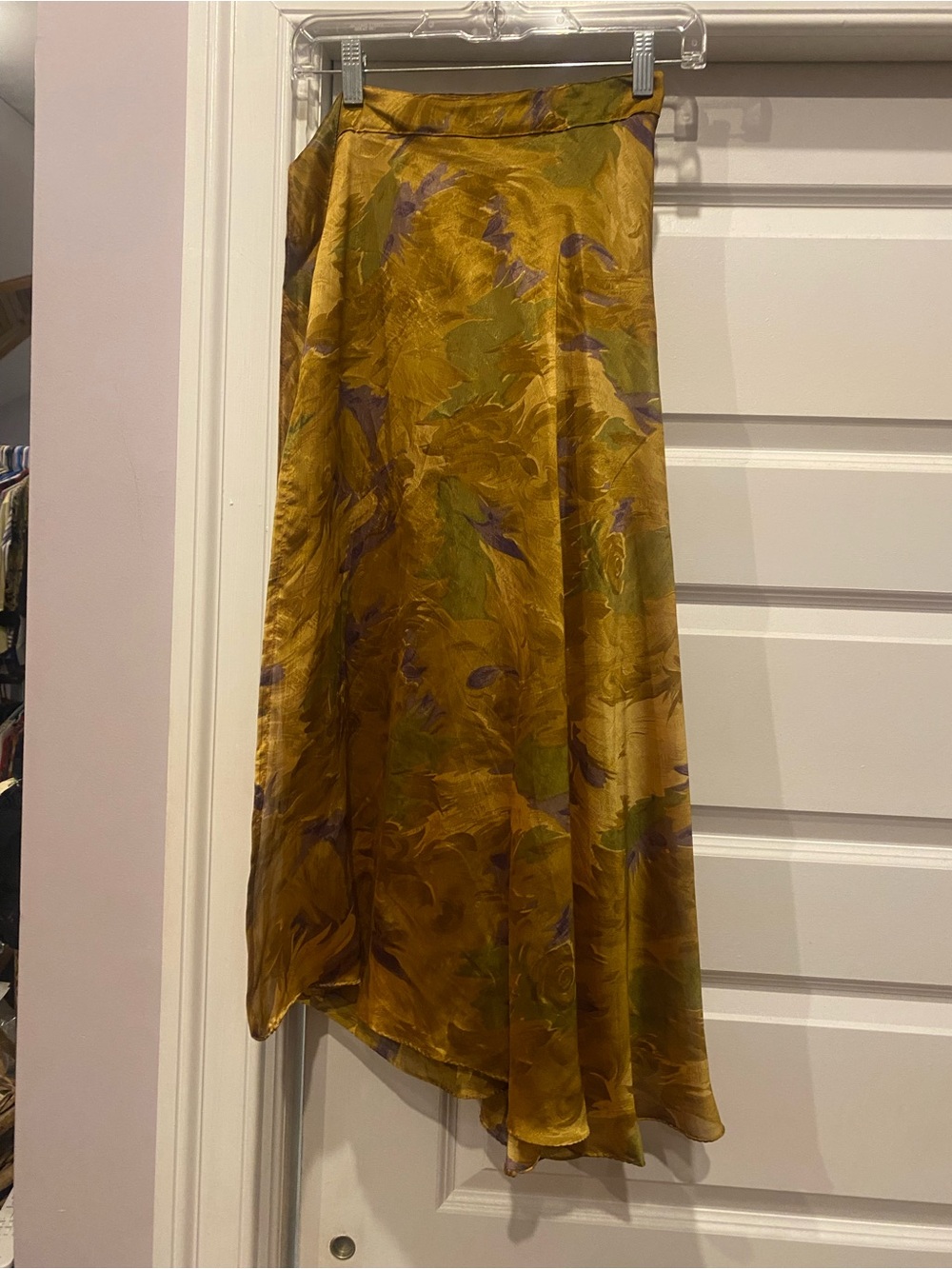 100% silk Floral maxi Skirt